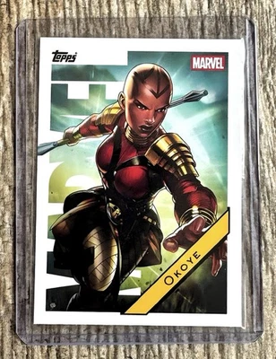 2025 TOPPS MARVEL CHROME RARE OKOYE PROMO SHORT PRINT INSERT 616 FRESH #M-48 - Image 1 of 2