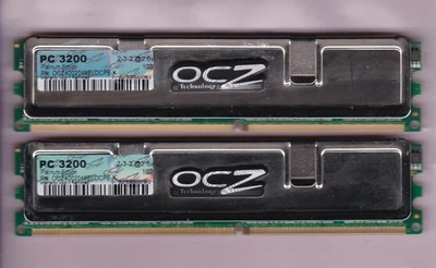 2GB 2x1GB PC-3200 OCZ OCZ4002048ELDCPE-K PLATINUM EDITION DDR-400 RAM MEMORY KIT - Image 1 of 2