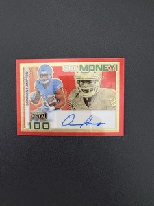 2024 Leaf Metal Football Omarion Hampton Red- Gold Vinyl 1/1 So Money Auto, A2 - Picture 1 of 2