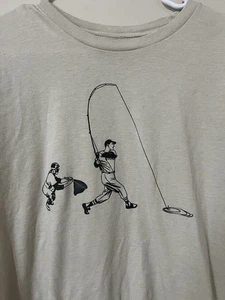 STLHD Gear Baseball Fishing T Shirt Size L Large Mens Tan - Picture 1 of 5