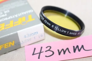 NEW Vtg TIFFEN 43mm YELLOW 1 (6) FILTER USA, 43mm Light Yellow #6 /Y1 - MINT - Picture 1 of 9