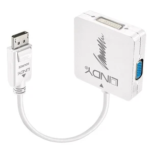 Konwerter LINDY 41028 DisplayPort 1.2 na HDMI, DVI i VGA, aktywny - Zdjęcie 1 z 2