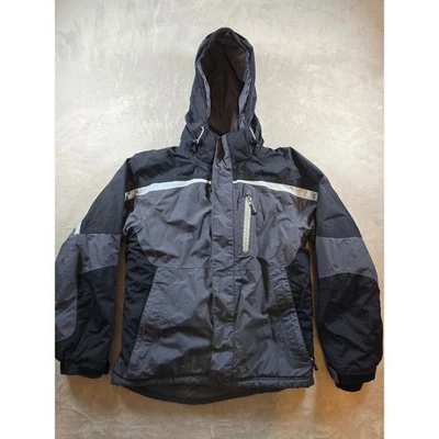 LL Bean Coat Jacket Mens S Gray Black Hooded Winter Outdoor Activewear *Read - Image 1 of 4