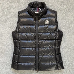 Damen Moncler Ghany Weste Schwarz Größe 1 UK8 100% Original - Bild 1 von 16