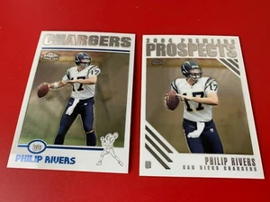 Lote de tarjetas Philip Rivers Chargers 2004 Topps cromadas Primier Prospects (2) - Imagen 1 de 5