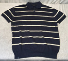 Regatta Mens Arkose Knitted Navy White SS Polo Jumper Sweater Size M rrp 60