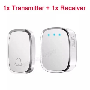 Loud Wireless Doorbell Plug in Cordless Doorbells Waterproof Door Bell Chime Kit - Picture 1 of 12
