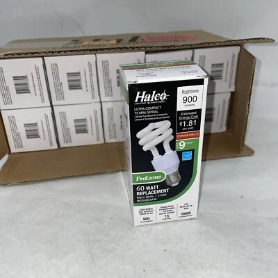 CFL15/27/DIM15W 120V T3  Warm White Dimmable Halco 46330 60W REPLACEMENT Case 10 - Image 1 of 4