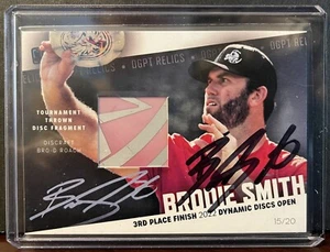 DGPT 2023 Brodie Smith Autographed Relic Disc Golf Trading Card Serial #15/20 - Picture 1 of 4