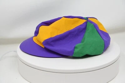 Gorra gorra ligera elástica bloque de color suave corona alta para noticiero Mardi Gras Foto 1 de 4