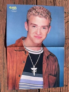 N Sync Justin Timberlake Backstreet Boys Two Sided Centerfold Poster Clipping - Picture 1 of 2
