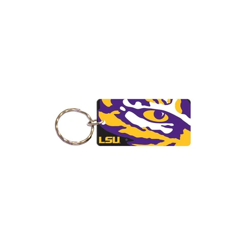 LSU TIGERS MEGA RECTANGLE ACRYLIC KEY RING NEW WINCRAFT Cover
