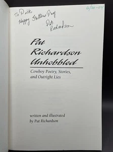 Inscribed Signed By Pat Richardson Unhobbled Cowboy Poetry Stories & Lies PB - Picture 1 of 11