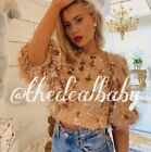 Zara SEQUIN Rose Gold Crop Top SIZE SMALL | new with tags | Ref 7745/013
