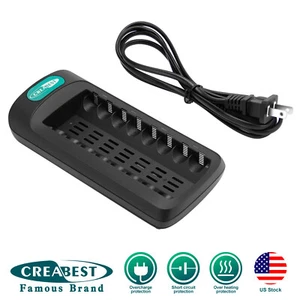 Smart Fast Battery Charger 8 Slots For AA AAA Ni-MH/Ni-CD Rechargeable Batteries - Picture 1 of 12