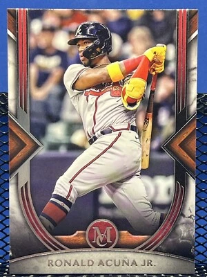 2022 Topps Museum Collection RONALD ACUNA JR Atlanta Braves Base 46 - Image 1 of 2