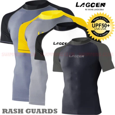 2024 HOMBRE PROTECCIÓN CONTRA ERUPCIONES MANGA CORTA SURF NATACIÓN TOP CAMISAS DEPORTES ACUÁTICOS TRAJES DE NEOPRENO Foto 1 de 4