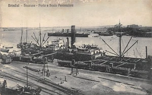 9891) BRINDISI, STAZIONE , PORTO E SCALO PENISULARE. NAVI. - Picture 1 of 2