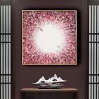 wine red Abstract line Texture Canvas Wall Art Modern Hand-Painted Oil Painting