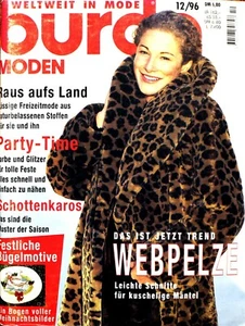 BURDA Style Magazine December 12 1996 Fashion Patterns sewing Eng German Бурда - Picture 1 of 10