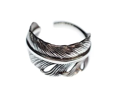 Anillo Pluma Miniblings Anillo De Dedo Ala Verano Pájaro Hoja Hippie Ángel Plata Foto 1 de 4