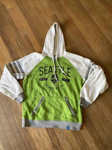 Seattle Sounders MLS Adidas Pullover Hoodie Size Medium Cover