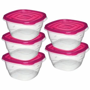 Rubbermaid Take Alongs Contenitori per Conservazione Alimenti 5,2 Tazze 5 Contenitori - Foto 1 di 2
