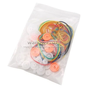 Belt Pulley Combination Package Rubber Belts Band Plastic Pulley Wheel Toy Parts - Picture 1 of 6