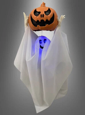 MARKENLOS Fantasma di Halloween animato 90 cm con testa di zucca