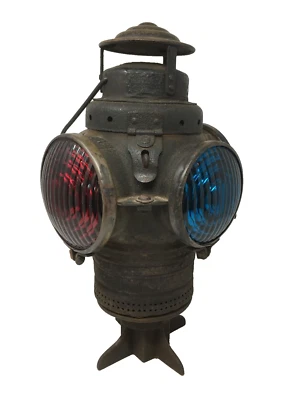 Antique Armspear ICRR RailRoad 4 Way Switch Lamp Lantern S120 Original - Image 1 of 4