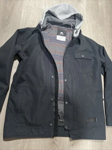 Burton’s Men’s Dunmore Snowboarding Large Black Hooded Jacket Living Lining - Picture 1 of 11