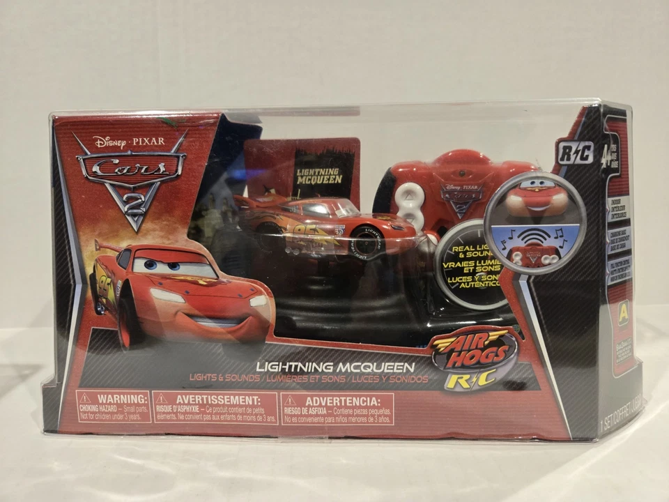Disney Pixar Cars 2 Lightning McQueen Air Hogs RC Remote Control Car New - Image 1 of 4