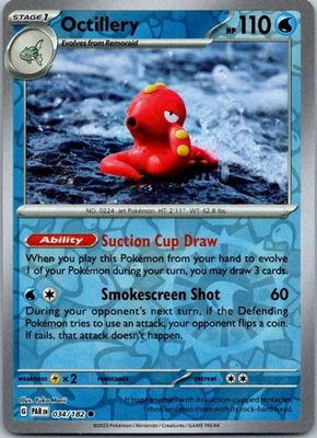 Octillery Reverse Holo Common SV04: Paradox Rift 034/182 NM - Image 1 of 2