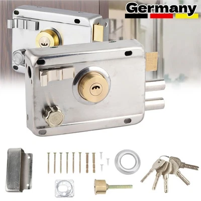 Metall Deadbolt Kastenschloss Türzusatzschloss Zusatzschloss mit 5 Schlüssel DHL - Bild 1 von 4