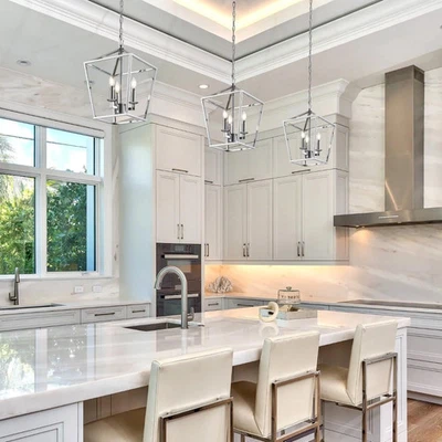 Abajur de teto gaiola aberta pequena ilha de cozinha 12,6 " - Imagem 1 de 4