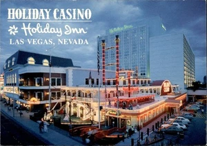 Las Vegas,NV Holiday Casino Holiday Inn Night Scene Clark County Nevada Postcard - Picture 1 of 2