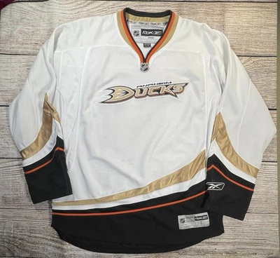 Size Large Anaheim Ducks NHL Reebok Road White Hockey Jersey - Image 1 of 4