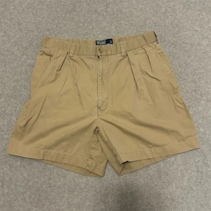 Vtg Polo Ralph Lauren Andrew Shorts Men Tag 32 Fit 32 Beige Chino 90s - Picture 1 of 8