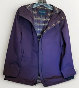 Pendleton Abrigo de Lluvia Para Mujer Flor de Invierno Con Capucha Azteca Forrado Impermeable Chaqueta S - Imagen 1 de 9