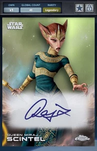 Star Wars Card Trader Chrome 2025 Legendary Kashyyk Green Queen Miraj Scintel - Picture 1 of 2
