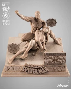 The Night Gwen Stacy Died Diorama (300mm) /3D Printed/Unassembled/Unpainted - Foto 1 di 23