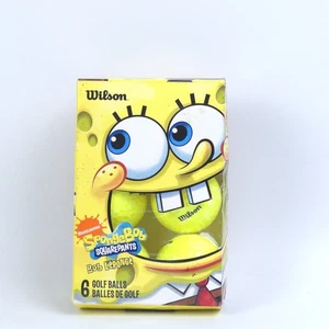 (Solo 5) Nuevas pelotas de golf Wilson Bob Esponja SquarePants amarillas, Nickelodeon 2009 - Imagen 1 de 4
