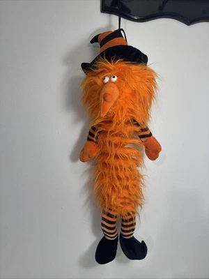 Halloween Playful Plush Chrisha Creations 1988 Hairy Striped Hat Orange Goofy - Image 1 of 4