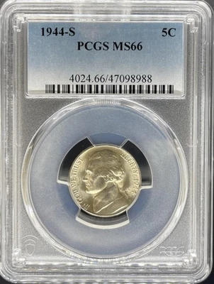 1944-S Jefferson Nickel MS66 PCGS (#PA47098988) - Image 1 of 2