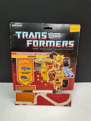 RARE Scoop Cardback 1987 Vintage Hasbro G1 Transformers Authentic  - Image 1 of 2