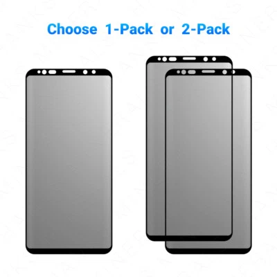 Protector de pantalla de vidrio templado privacidad para Galaxy S8 S9+ Note 8 9 Foto 1 de 4