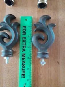 3 Large Sets Decorative Hardware,  Finials, Very Heavy-Duty Metal- All Nice! - Picture 1 of 10