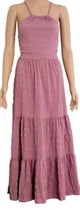 NWOT Shein Tie-Back Maxi Dress Dusty Pink Color Size M (6) - Picture 1 of 15