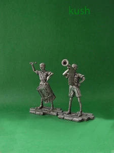 ZINN 54 mm 2. Weltkrieg Jugend Landsknecht Schlagzeuger Junge und Trompeter Junge Maßstab 1/32 - Bild 1 von 5