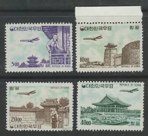 Korea, #Air Mail Complete set of 4 stamps Mint No Gum - Picture 1 of 1
